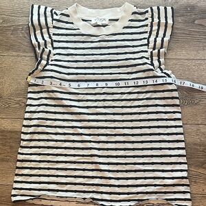 Nation LA Black and White Striped Blouse